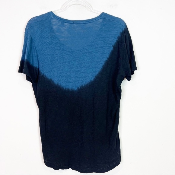 ATM ANTHONY THOMAS MELILLO BLUE BLACK TIE DYE OMBRE SLUB T-SHIRT WOMENS XS/SMALL - Picture 3 of 5
